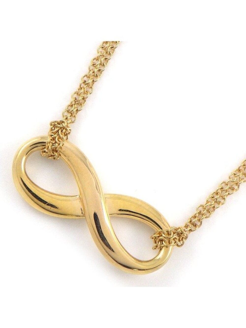 Tiffany & Co Necklace Infinity Double Chain 18k Yellow Gold